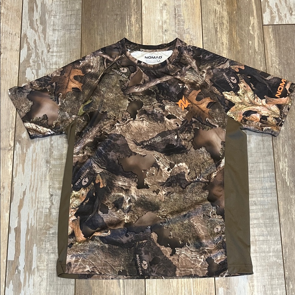 Nomad Woodland Camo Tee with Orange Accents